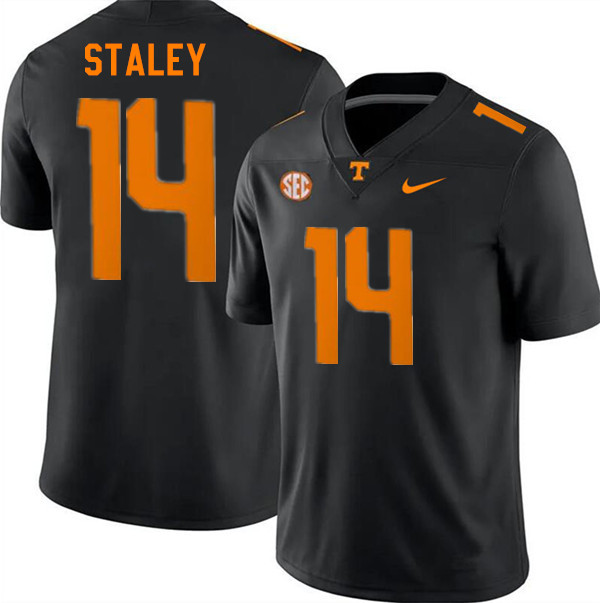 Men #14 Braylon Staley Tennessee Volunteers College Football Jerseys Stitched-Black